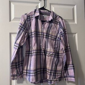 Croft & Barrow Lavender Plaid Men's Shirt